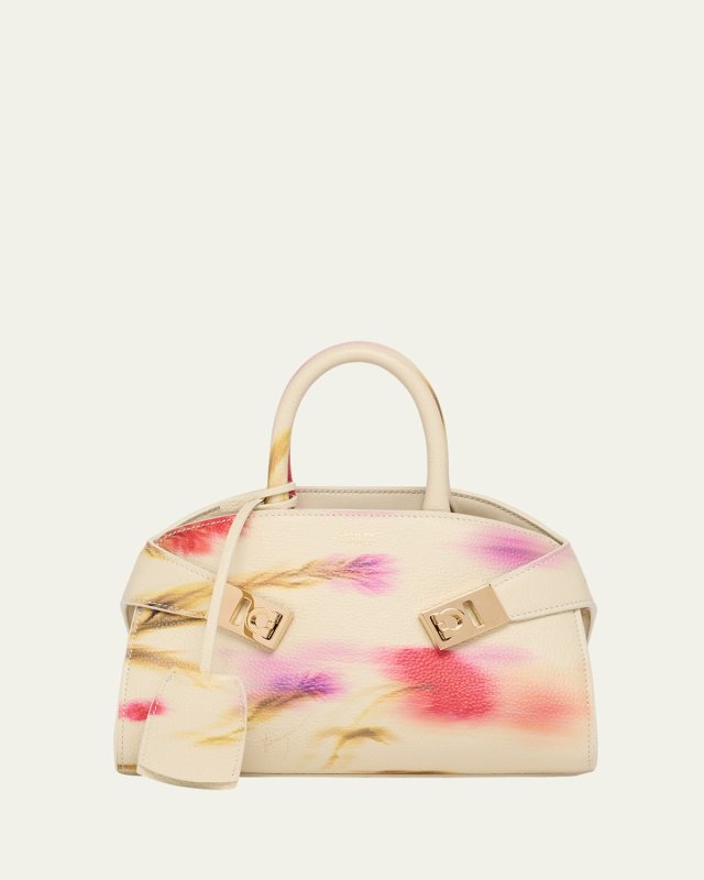 Hug Mini Flower-Print Top-Handle Bag